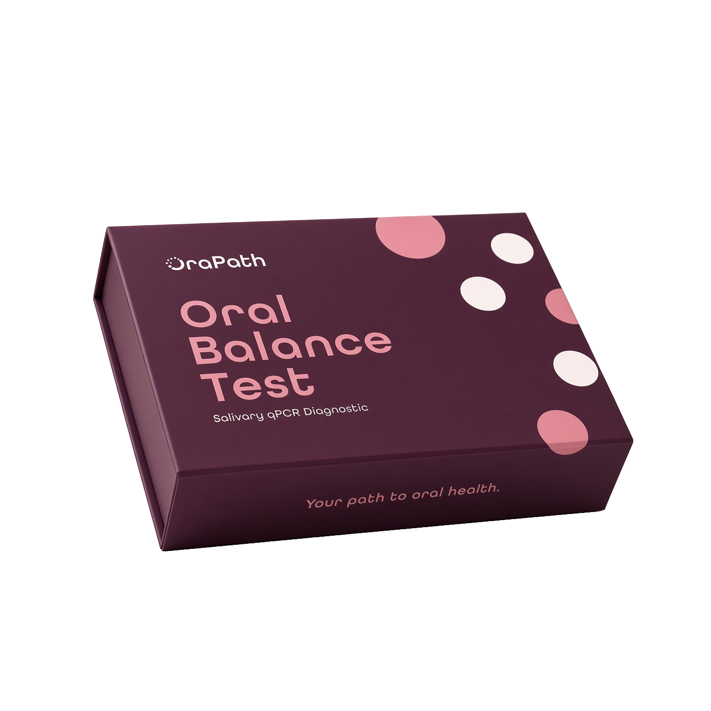 The OraPath Oral Balance Test kit box, closed, on a white background.