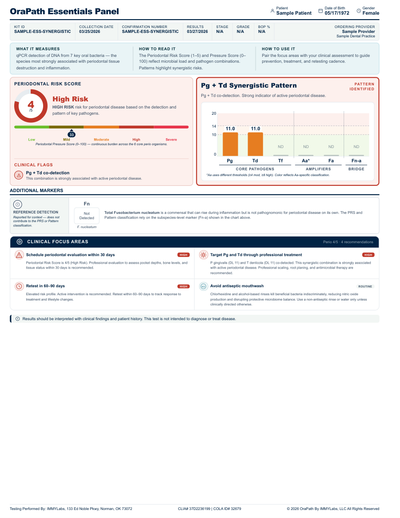Essentials (Upgradeable to Comprehensive) sample report