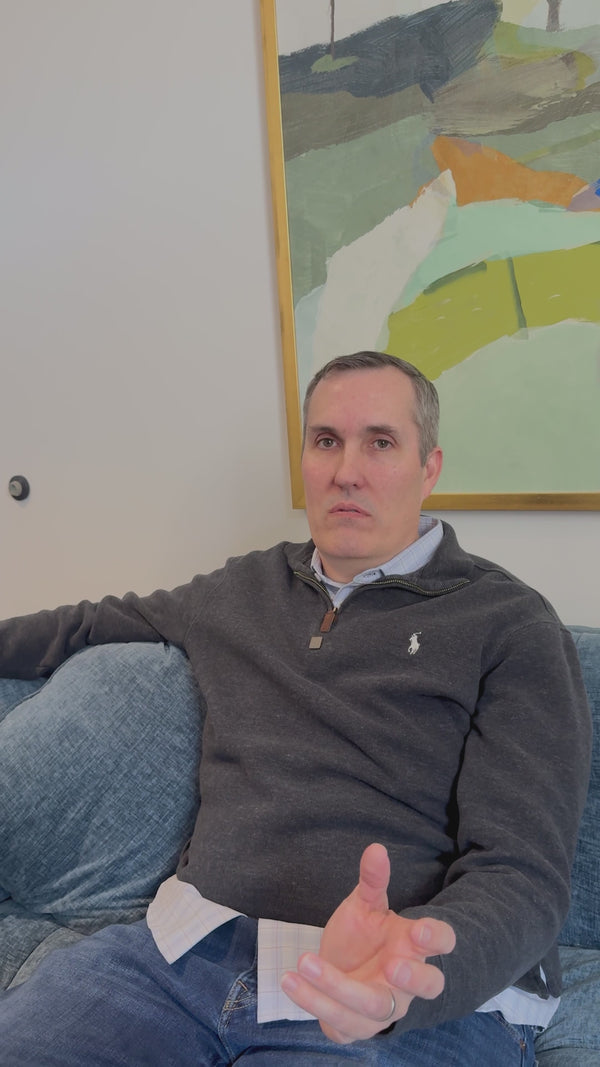 Customer speaking to camera about using Ora-Protek